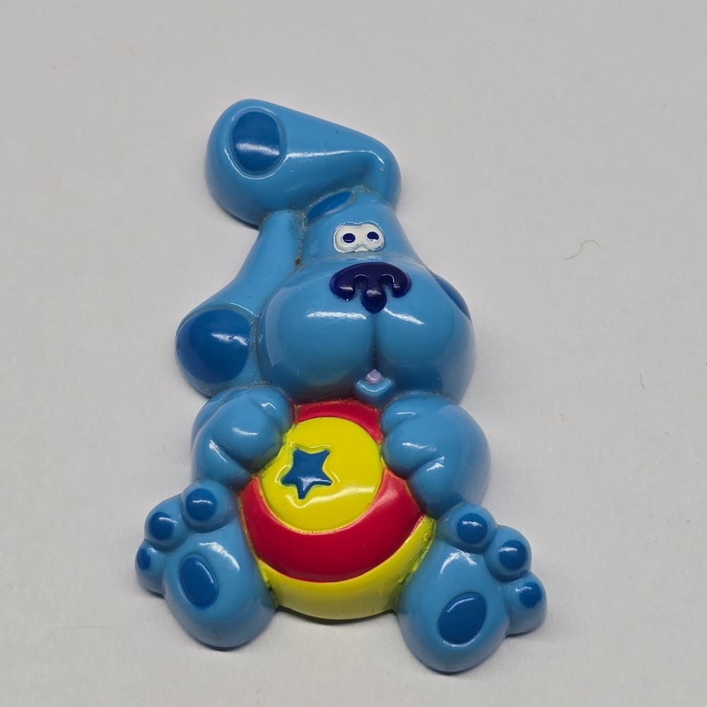 Viacom Blues‎ Clues Blue Dog Fridge Magnet Blue Vintage 1999 90s Toy Ball